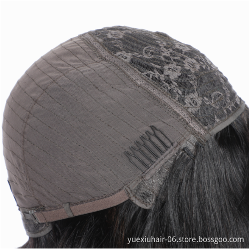 Drop Shipping Wholesale Raw Indian Hair Straight Machine Made Wig With Bangs  Non Lace Human Hair Wigs
